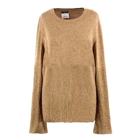 chanel jumper gold logo|women's chanel jumper.